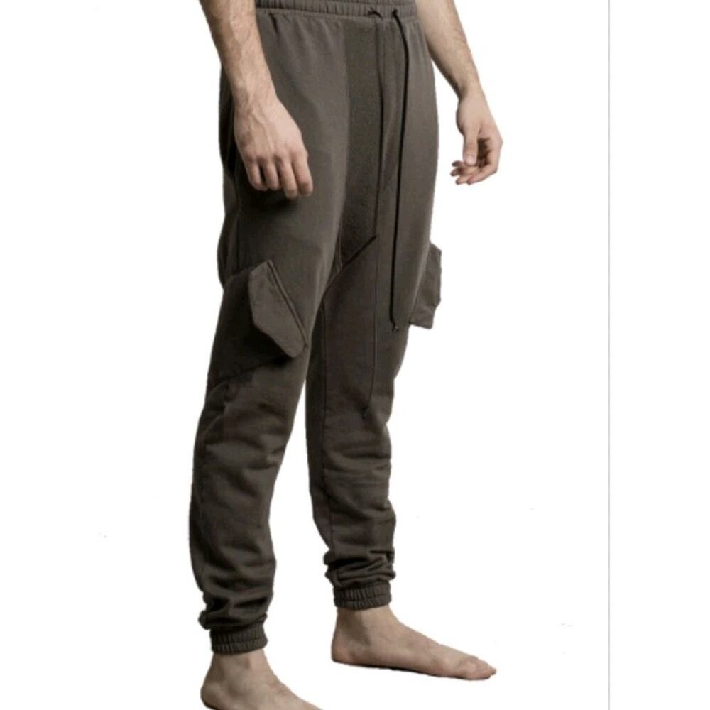 Knomadik Harem Pants Mens Small Daniel Patrick Brown Made in USA 100% Cotton